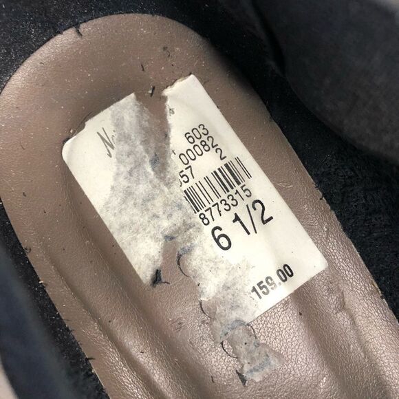 SESTO MEUCCI NUBUCK SUEDE SLIP ON FLATS - BLACK - Picture 7 of 10